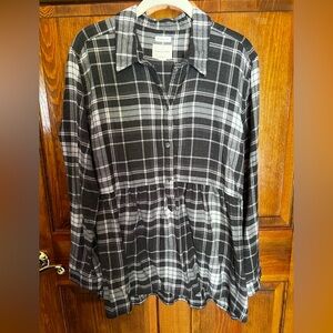 American Eagle Flannel Tunic L